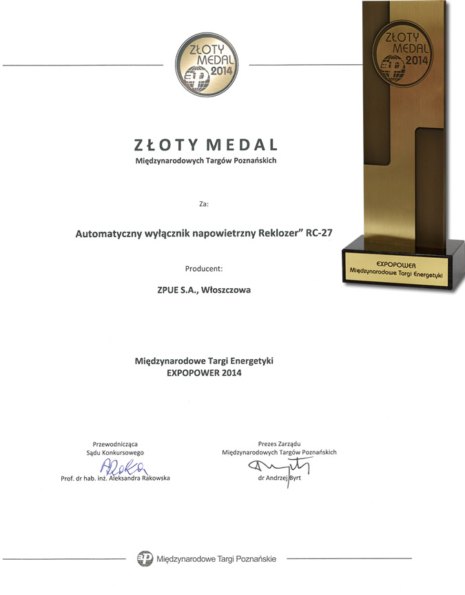 2014 05 13 expopower zloty medal Reklozer RC 27