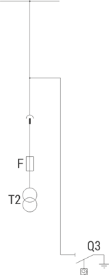 Schemat strukturalny rozdzielnicy RELF - Pole pomiaru napięcia