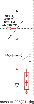 Schemat elektryczny rozdzielnicy Rotoblok - pole liniowe