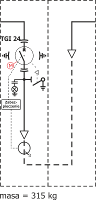 Schemat elektryczny rozdzielnicy Rotoblok VCB - pole S1L