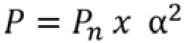 Wartość skuteczna straty mocy prze uwzględnieniu współczynnika obciążenia znamionowego α