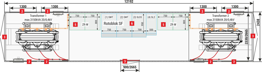 20 / 2x3150-4 Контейнер ISO 40 '