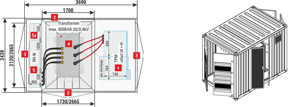 20 / 800-4 Контейнер ISO 12 'HC