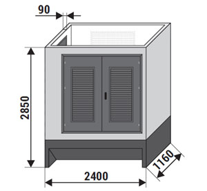 Obudowy betonowe Mzb1 (2,4x1,16)