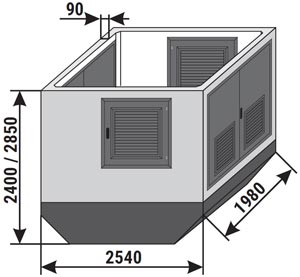Obudowy betonowe Mzb2 (2,54x1,98) / (Minibox)