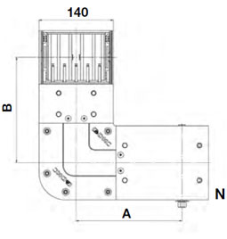 element katowy pionowy