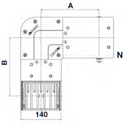 element katowy pionowy