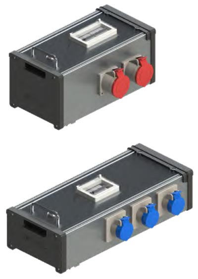 Kaseta aluminiowa modułowa z gniazdami