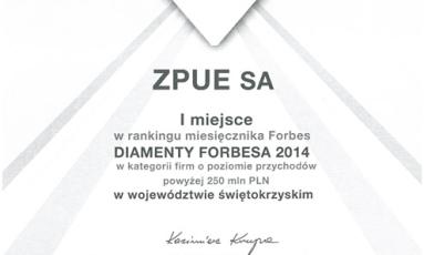 Diament Forbes'a dla ZPUE S.A.